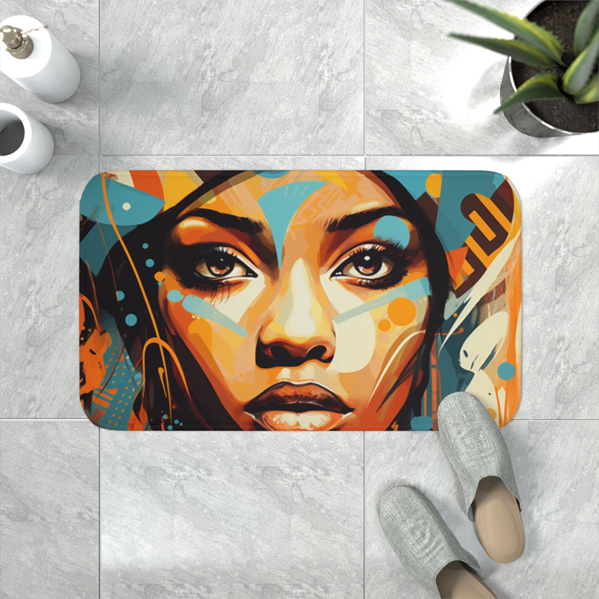 Tribal ancestry Memory Foam Bath Mat