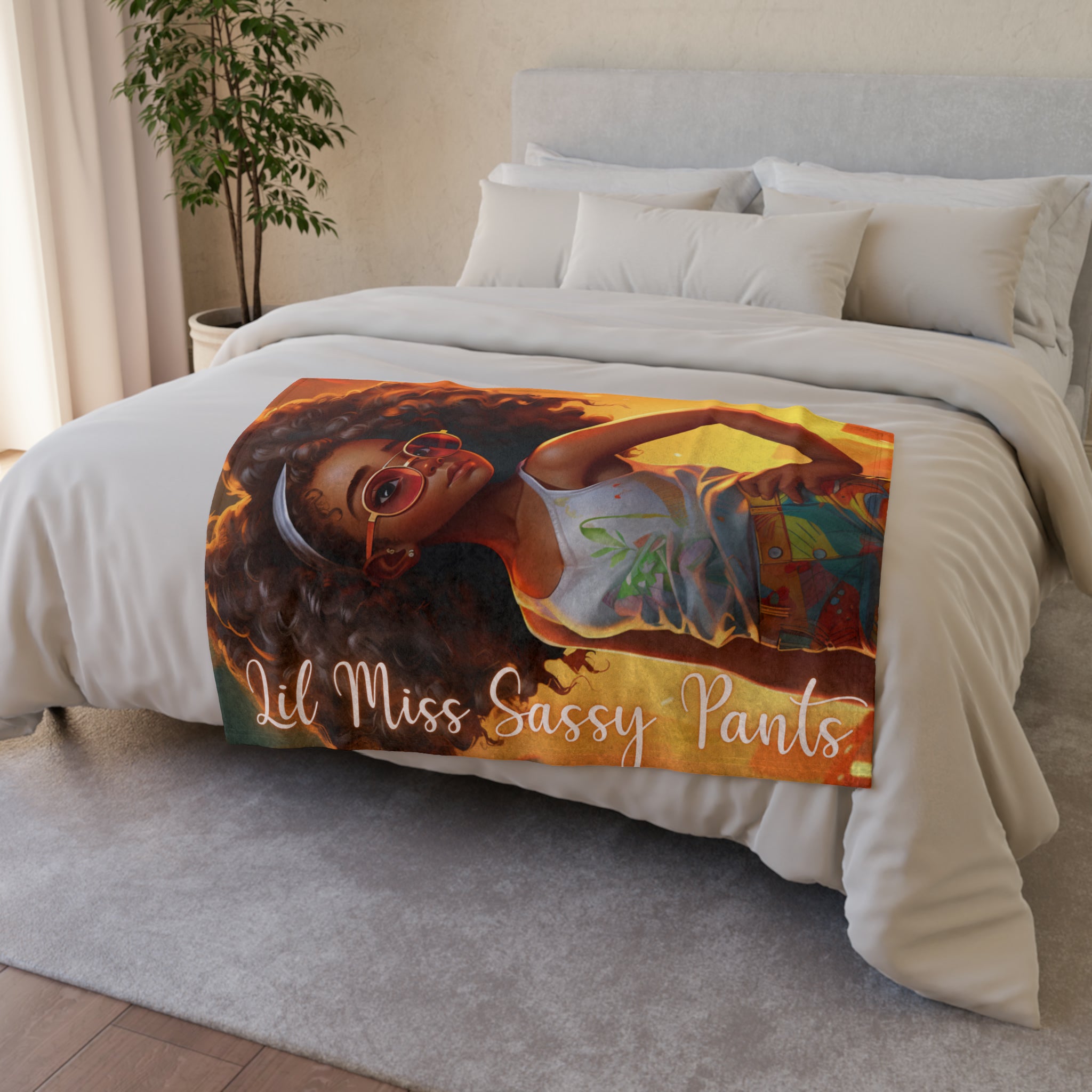 Lil Miss Sassy Pants Soft Polyester Blanket
