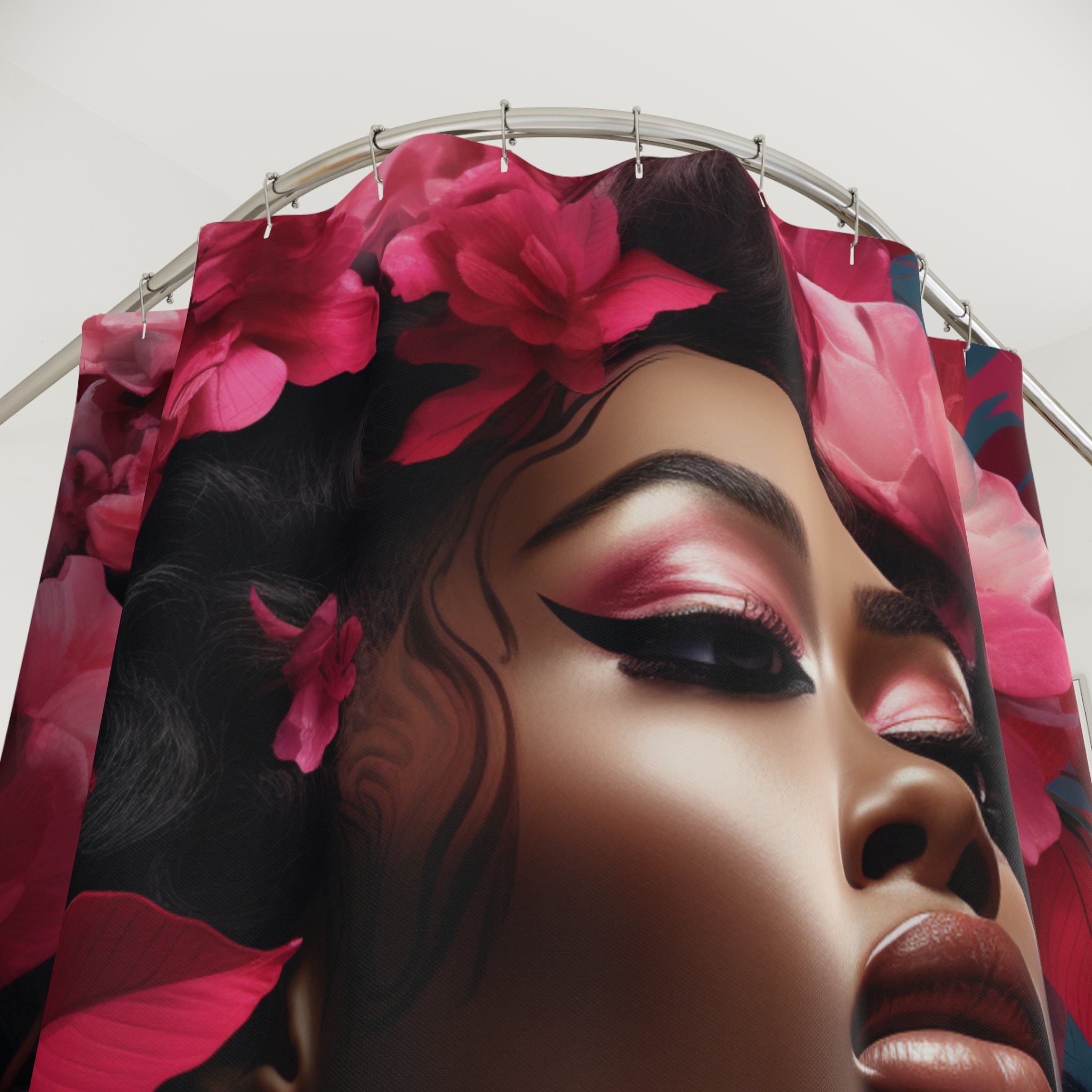 Tropical oasis Polyester Shower Curtain