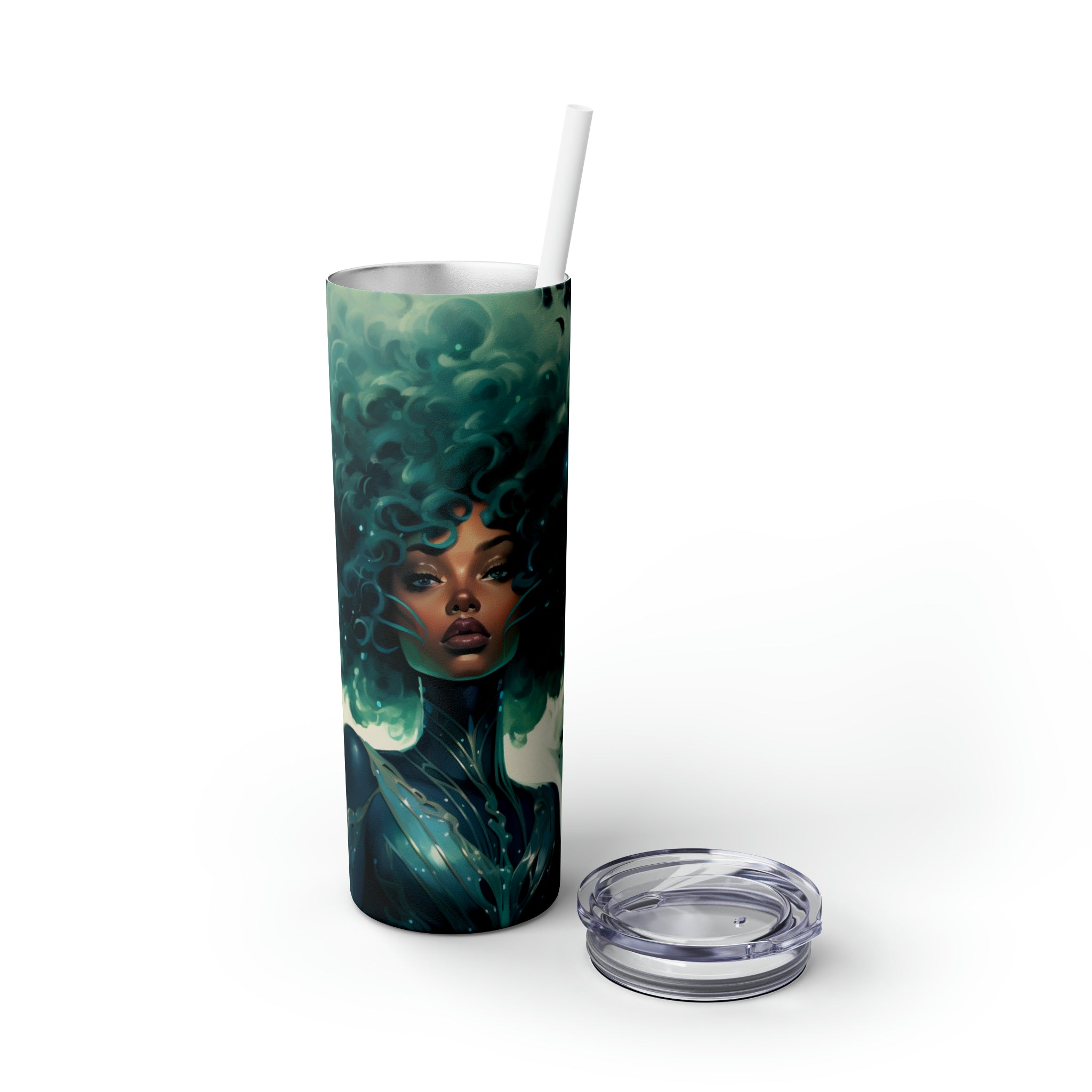Blue Comet Cutie Skinny Tumbler with Straw, 20oz