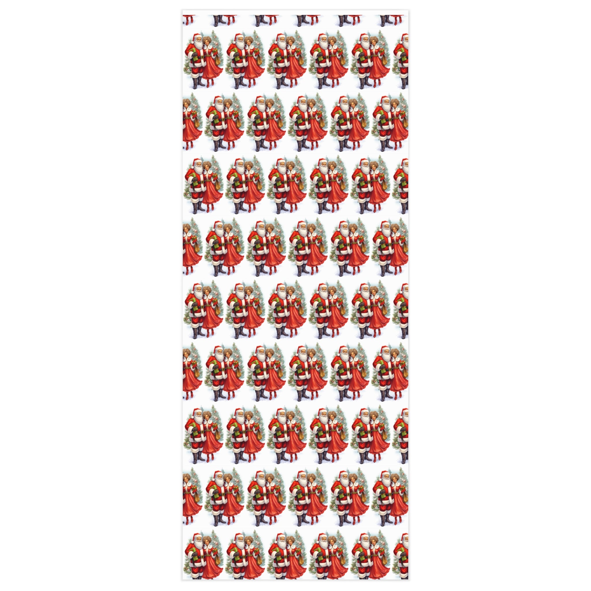 Mr and Mrs Claus red and white Wrapping Paper