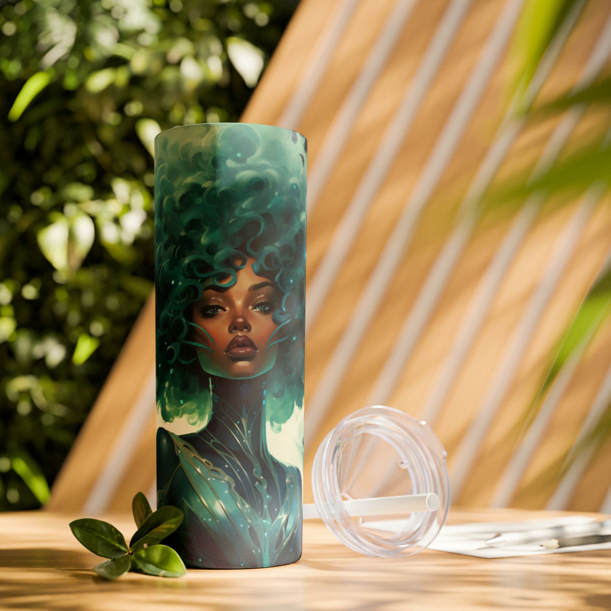 Blue Comet Cutie Skinny Tumbler with Straw, 20oz