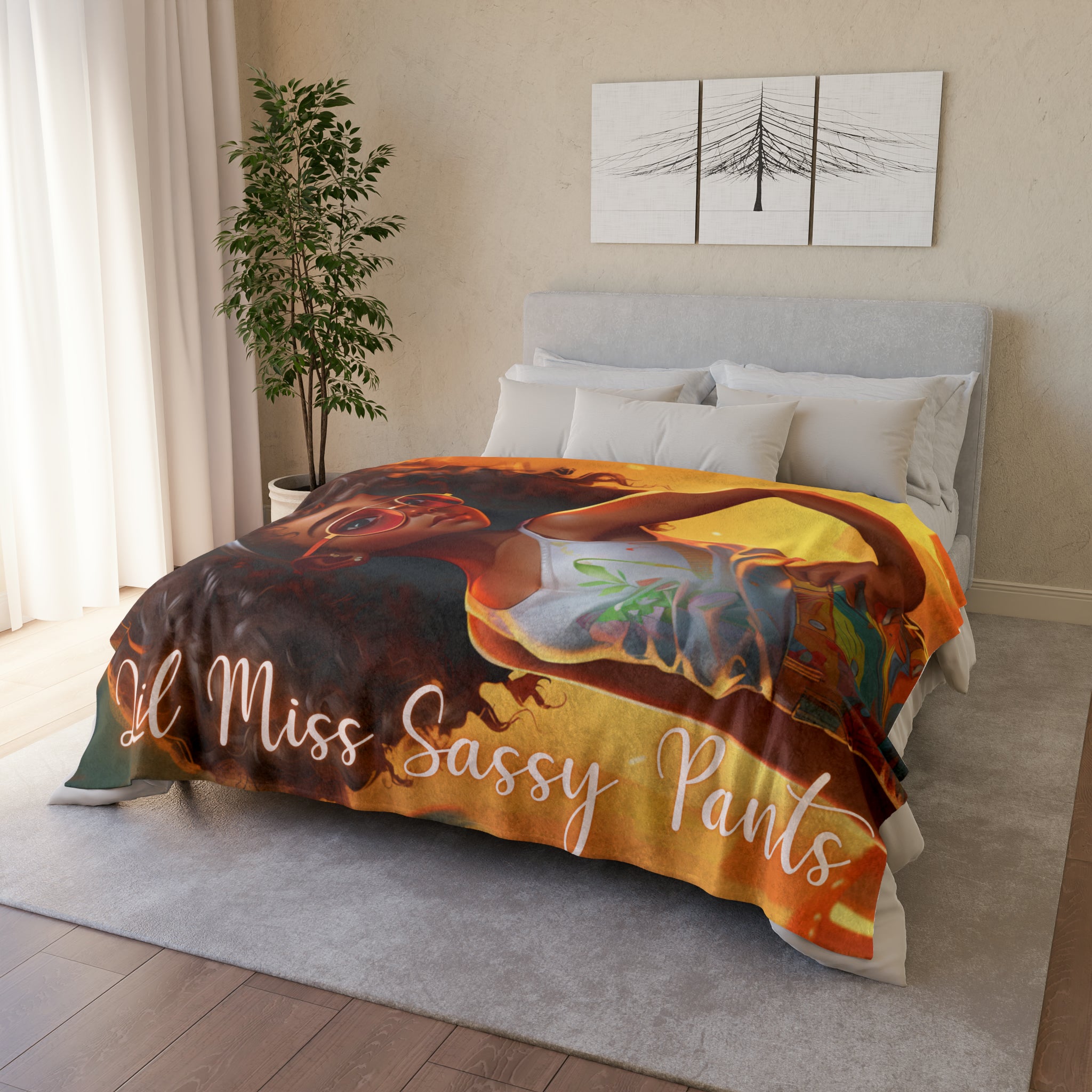 Lil Miss Sassy Pants Soft Polyester Blanket