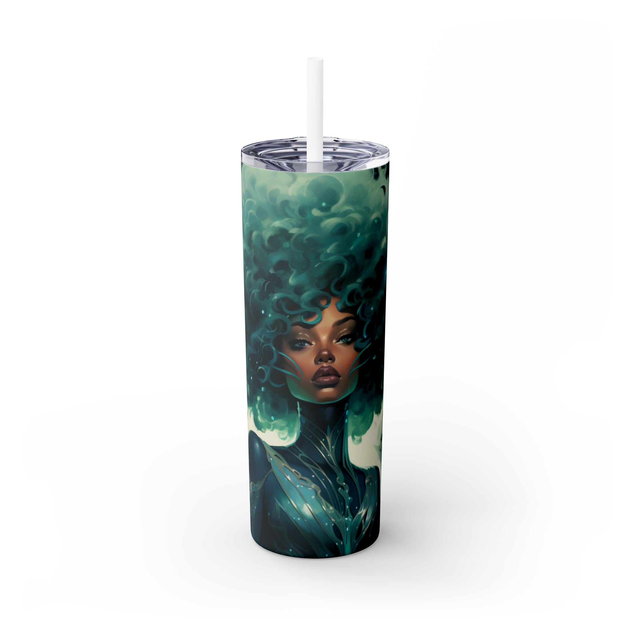 Blue Comet Cutie Skinny Tumbler with Straw, 20oz