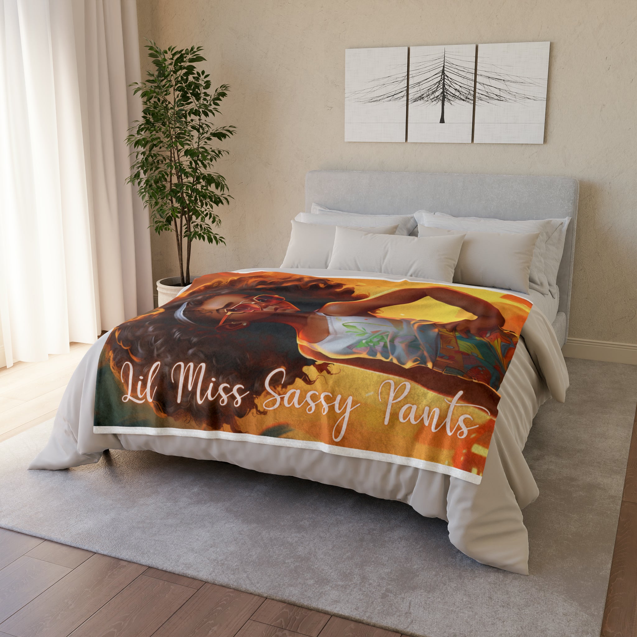 Lil Miss Sassy Pants Soft Polyester Blanket