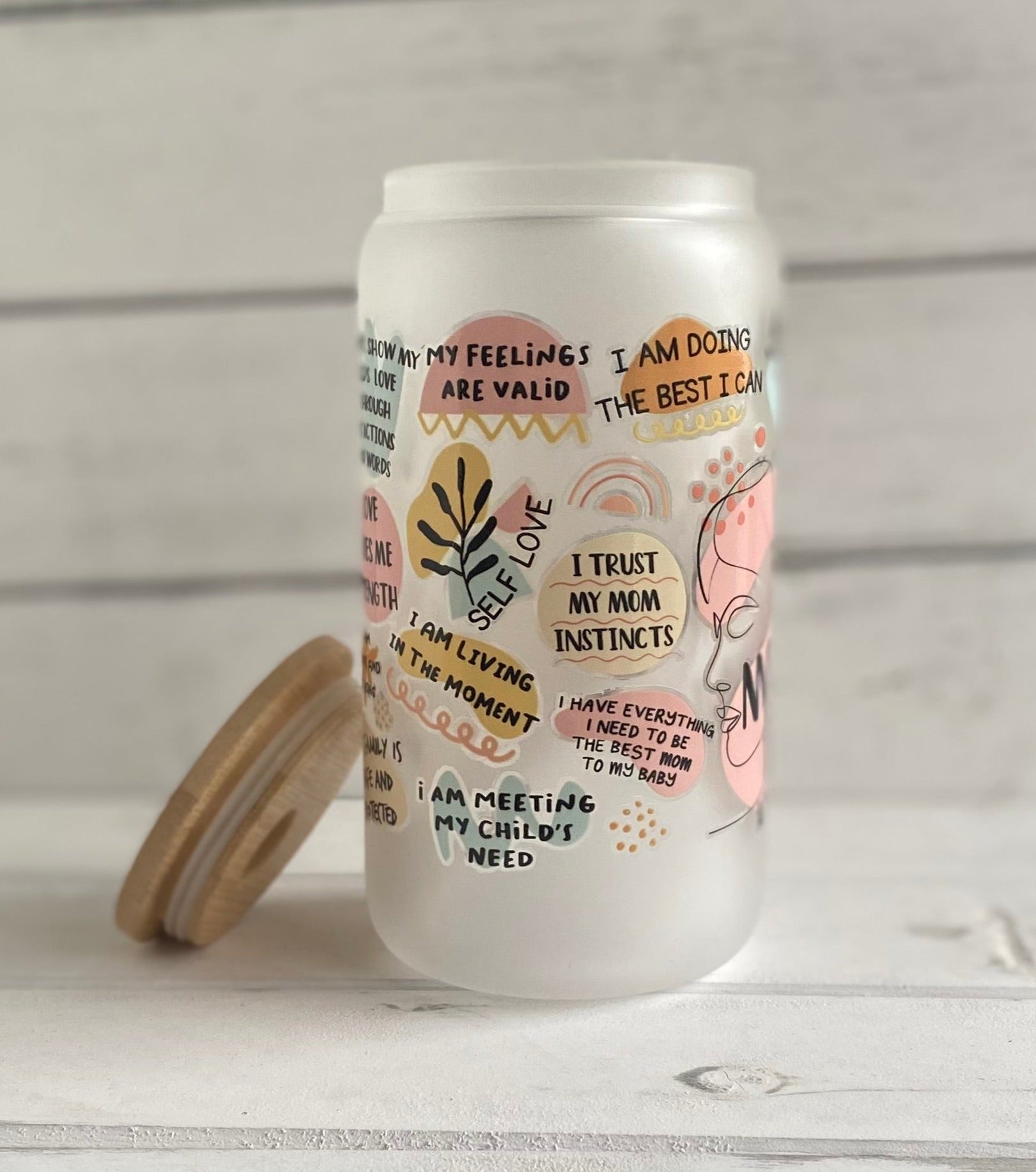 Mom Affirmations Beer Can cup 20 oz