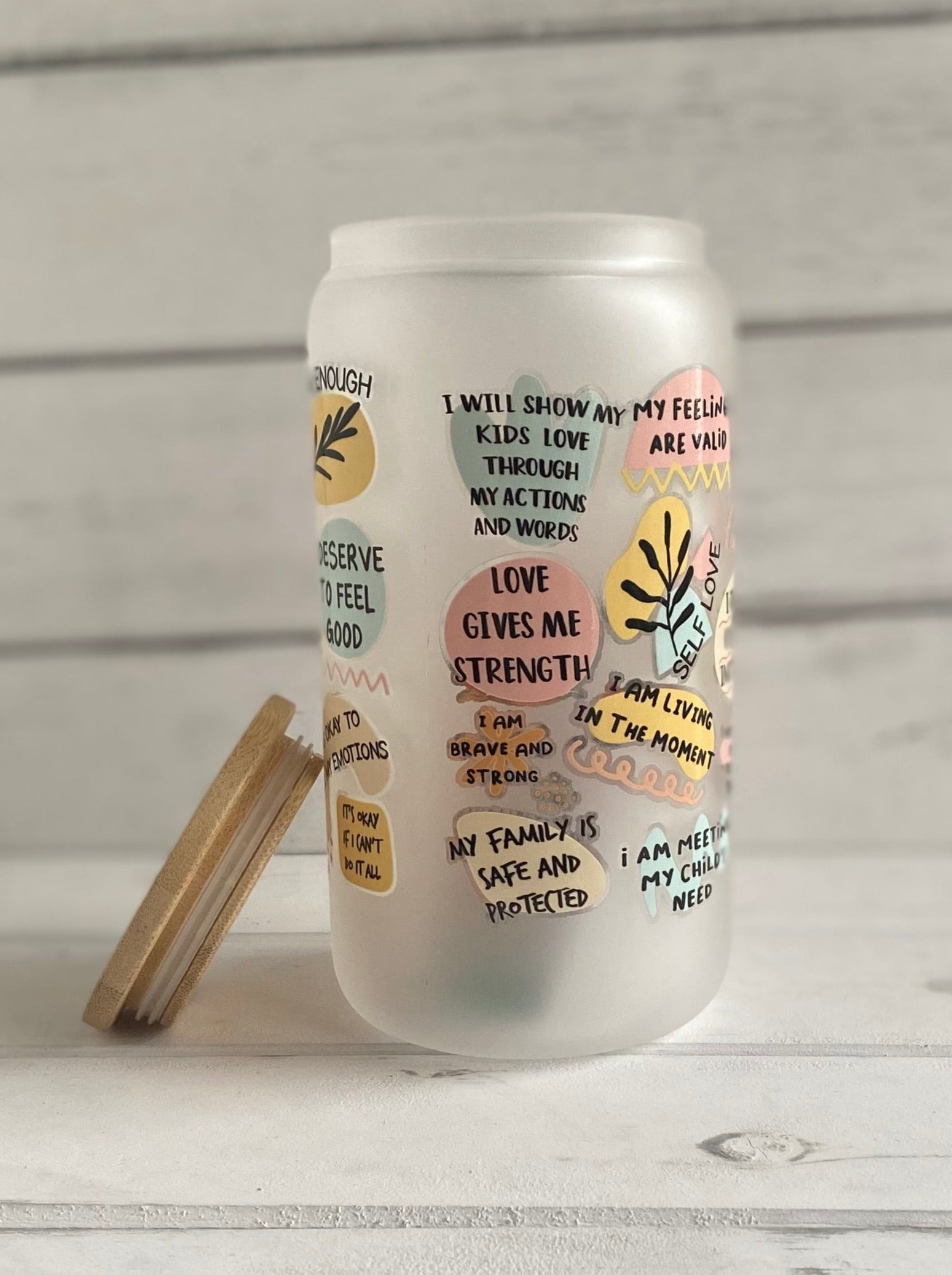 Mom Affirmations Beer Can cup 20 oz
