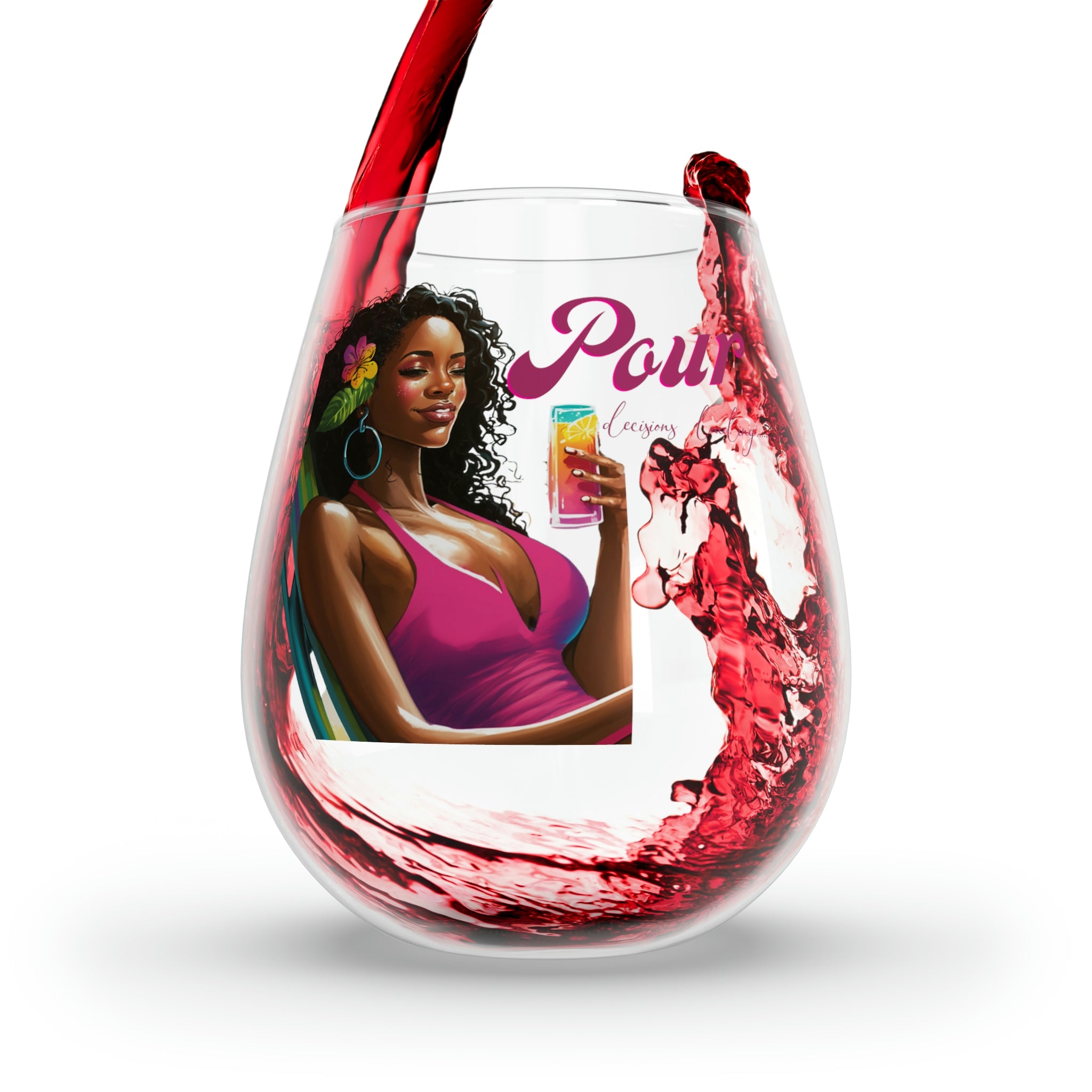 Pour decision Stemless Wine Glass, 11.75oz