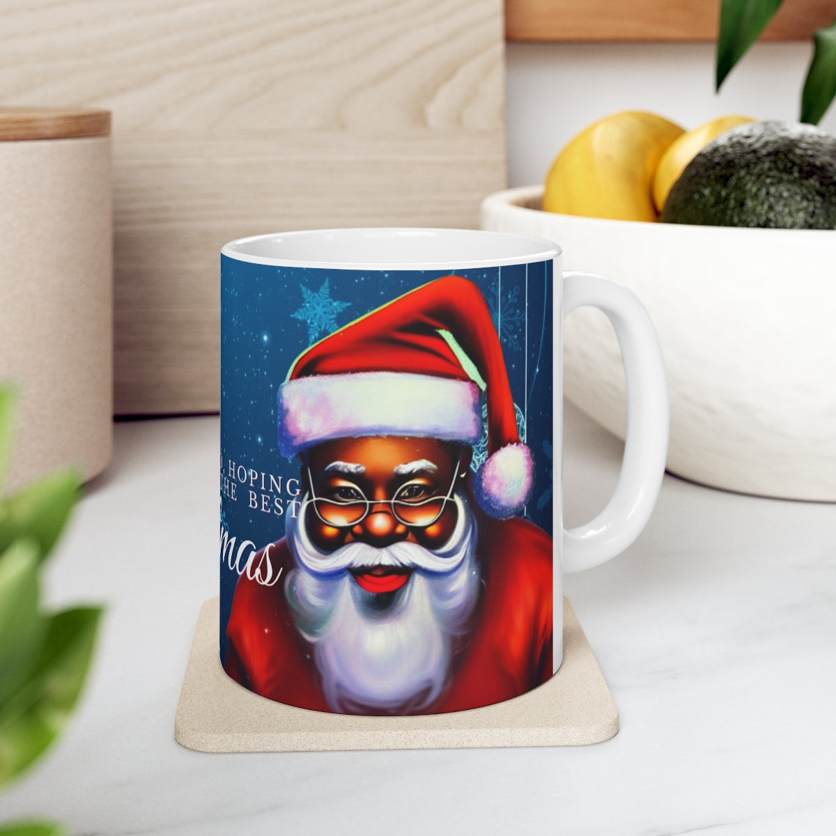 Holiday Santa Ceramic Mug 11oz