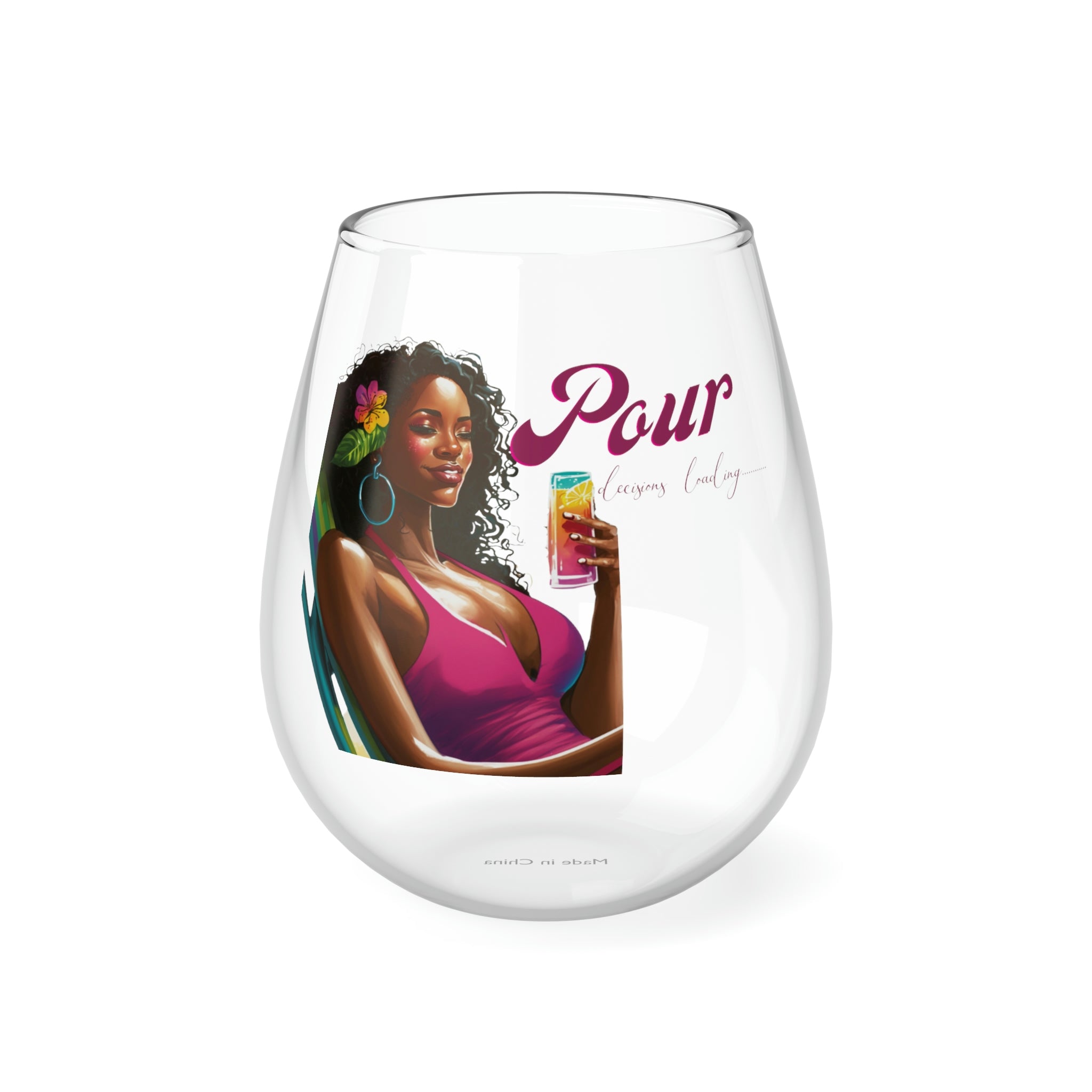 Pour decision Stemless Wine Glass, 11.75oz