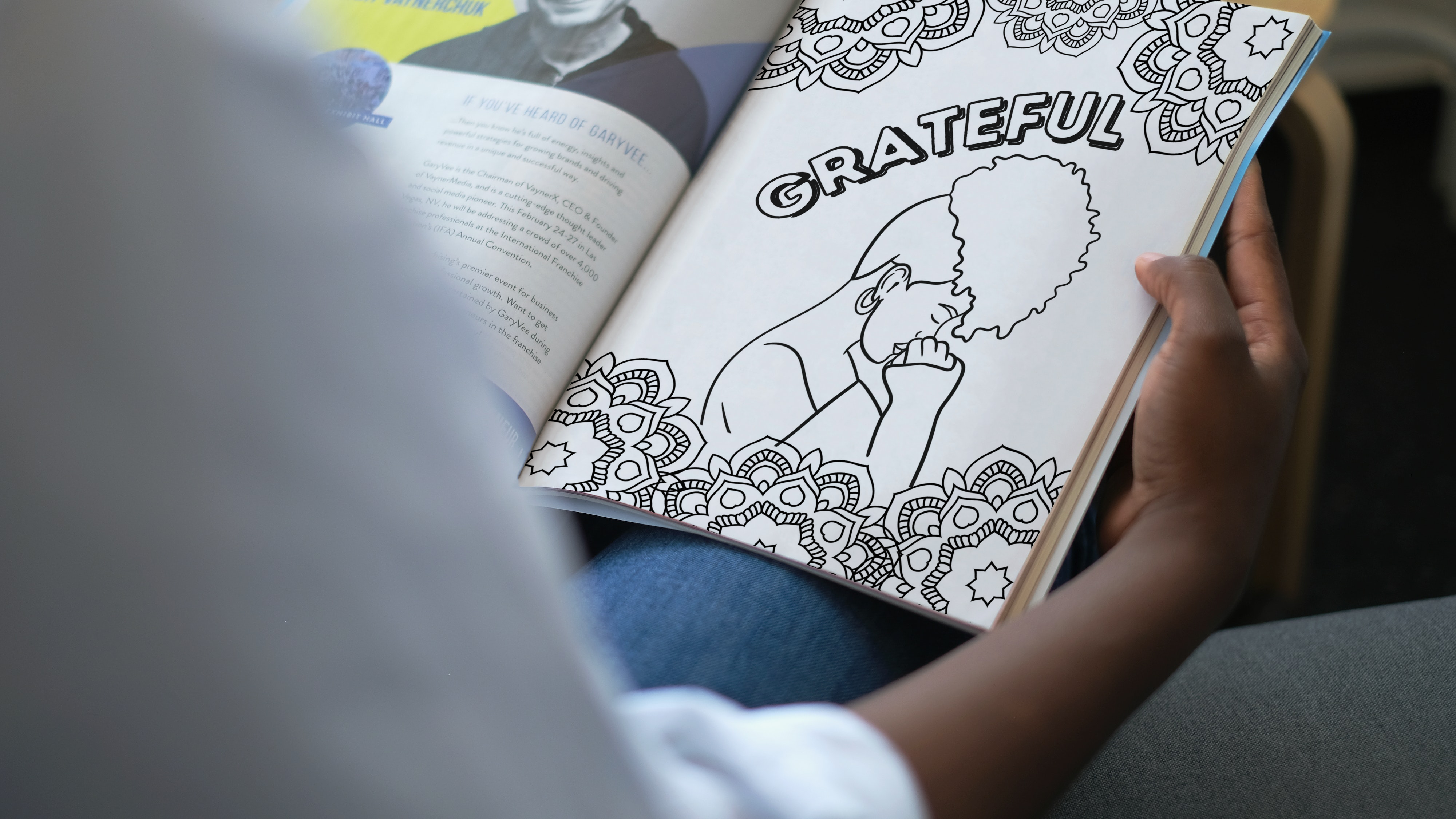 An attitude of Gratitude affirmation coloring book and journal