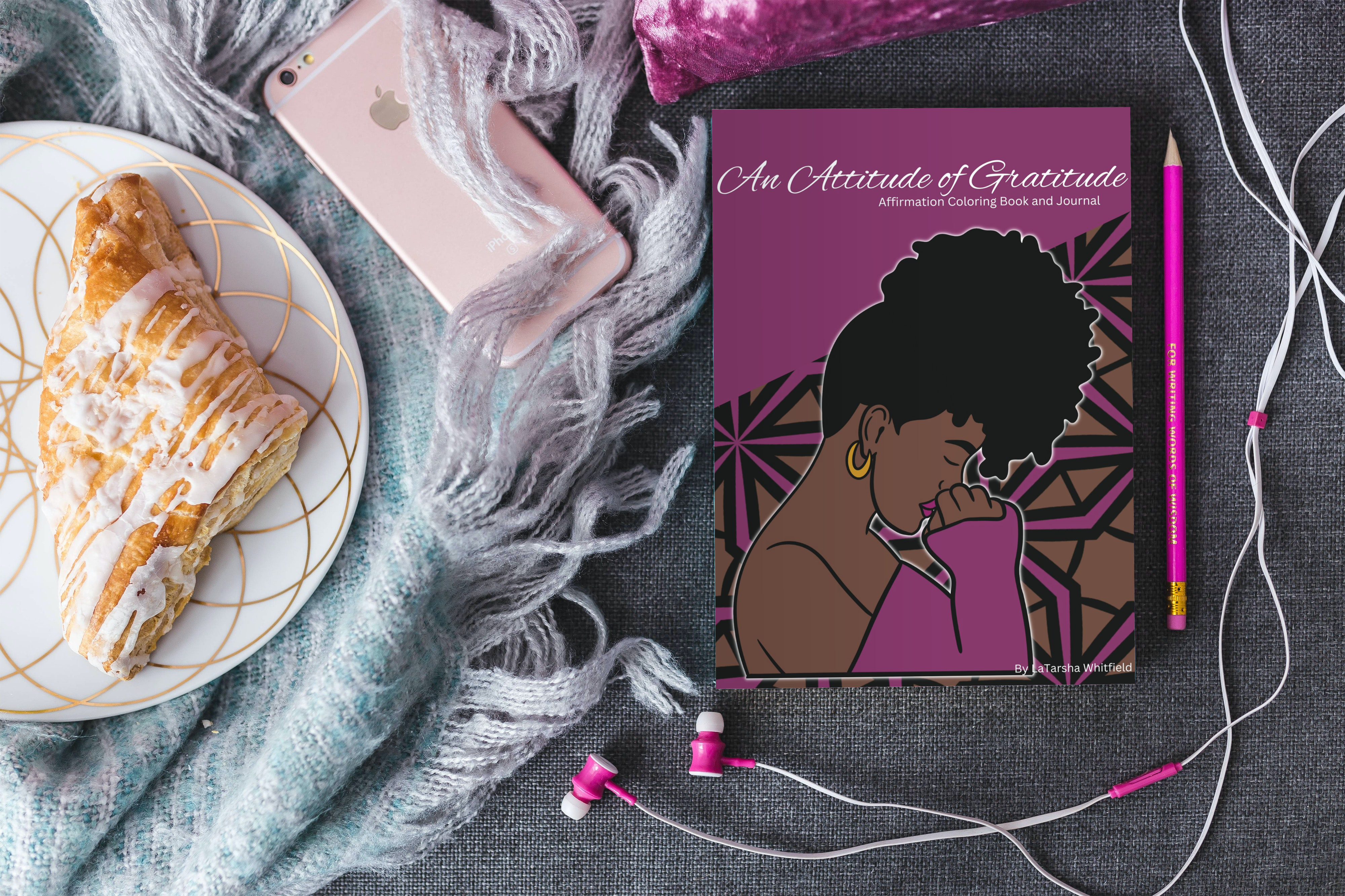 An attitude of Gratitude affirmation coloring book and journal