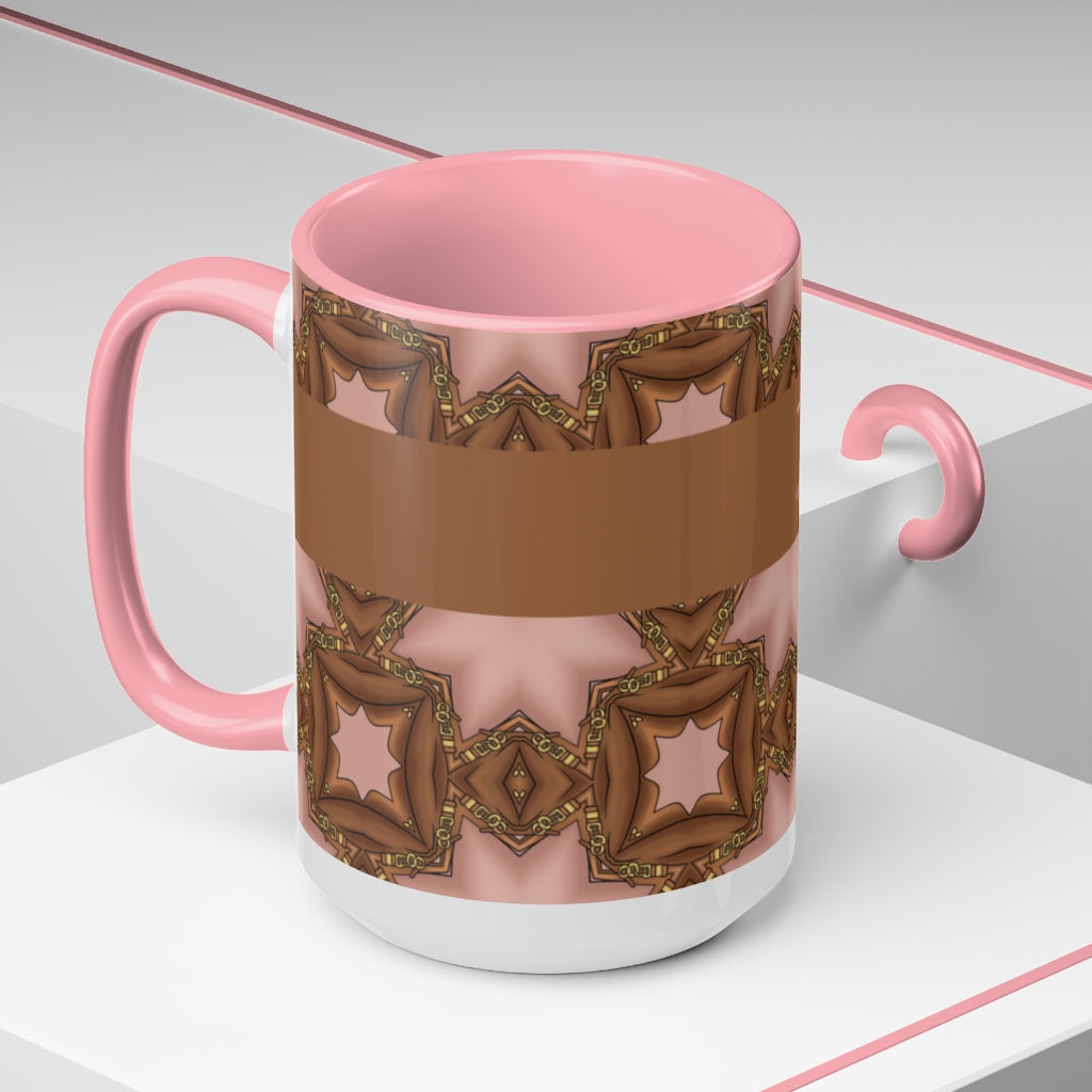 Trust the process Two-Tone Coffee Mugs, 15oz
