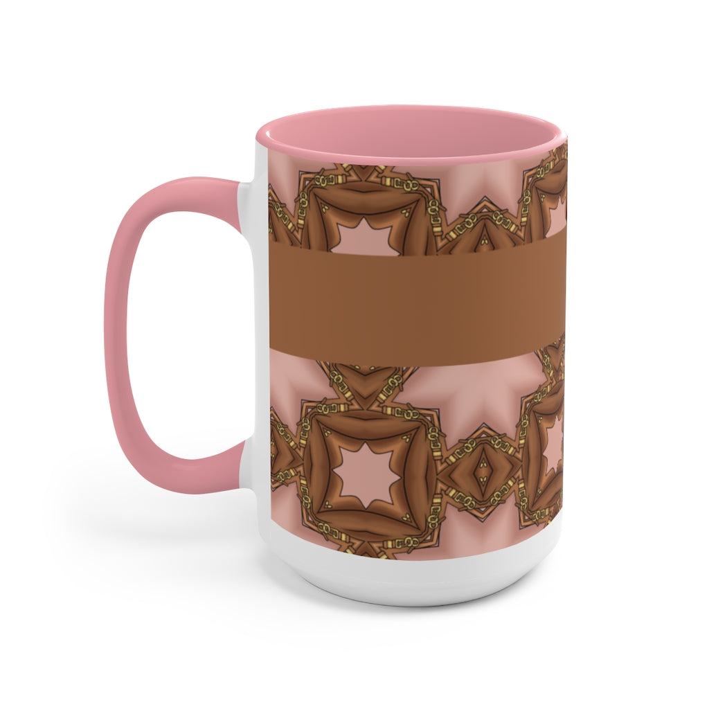 Trust the process Two-Tone Coffee Mugs, 15oz