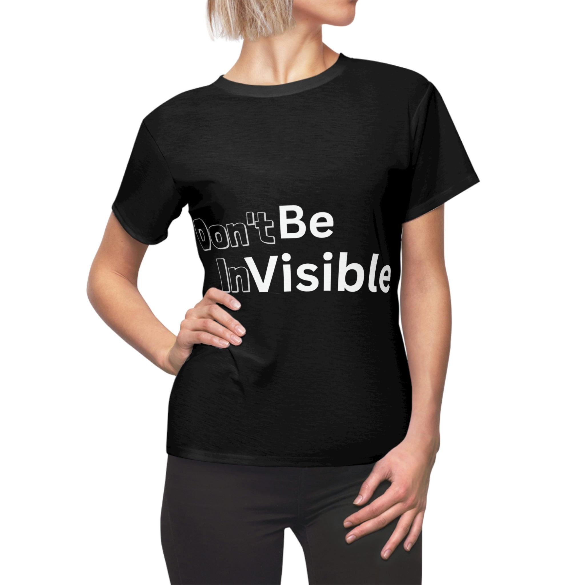 Be Visible Women's Black Cut & Sew Tee