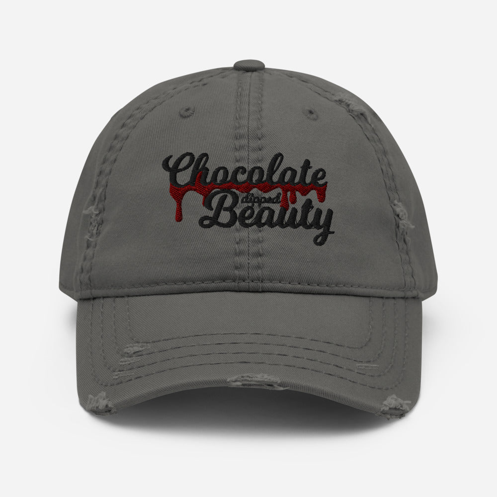 Chocolate Dipped Beauty Distressed Hat