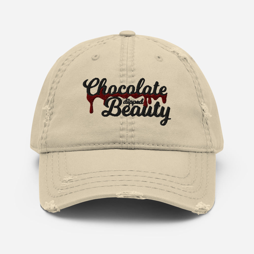 Chocolate Dipped Beauty Distressed Hat
