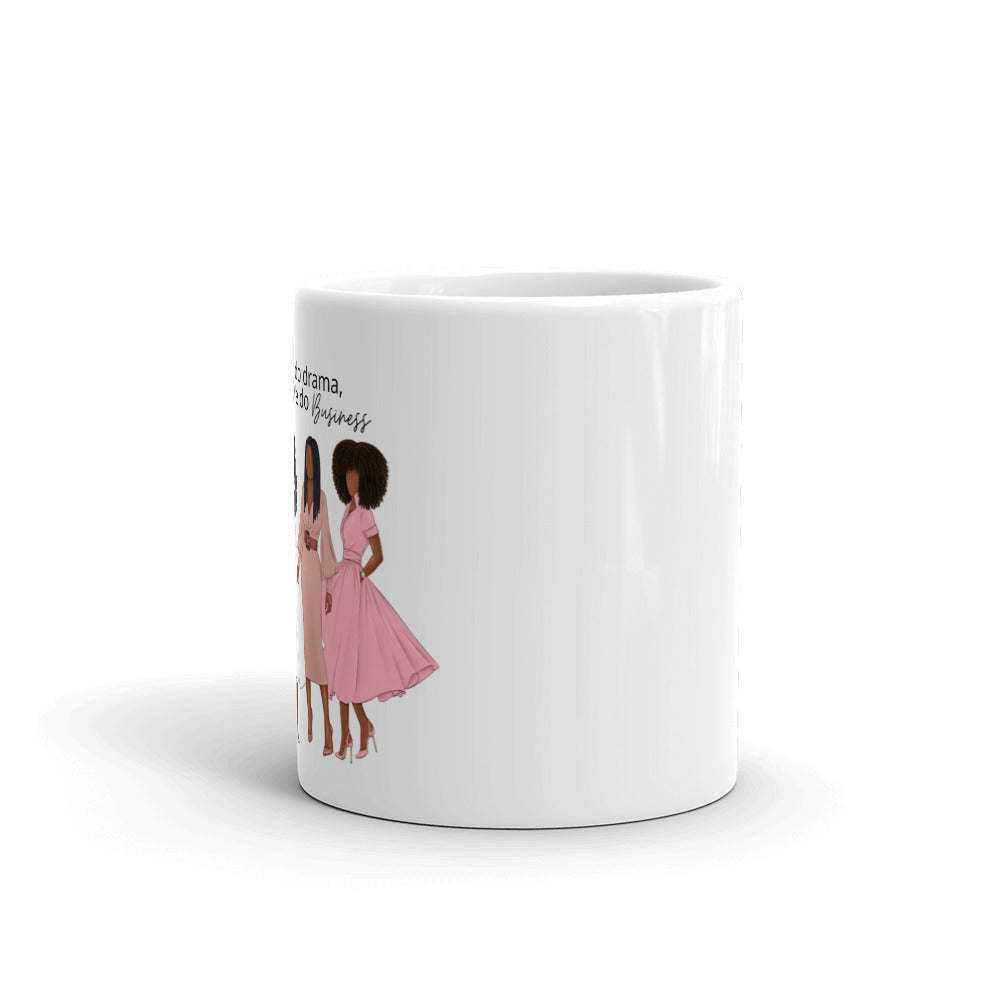 White glossy Queen mug