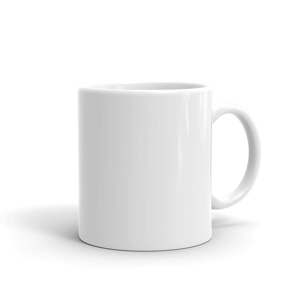 White glossy Queen mug